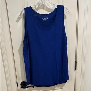 Chico's Size 3 Vibrant Blue Modal Tank Top
